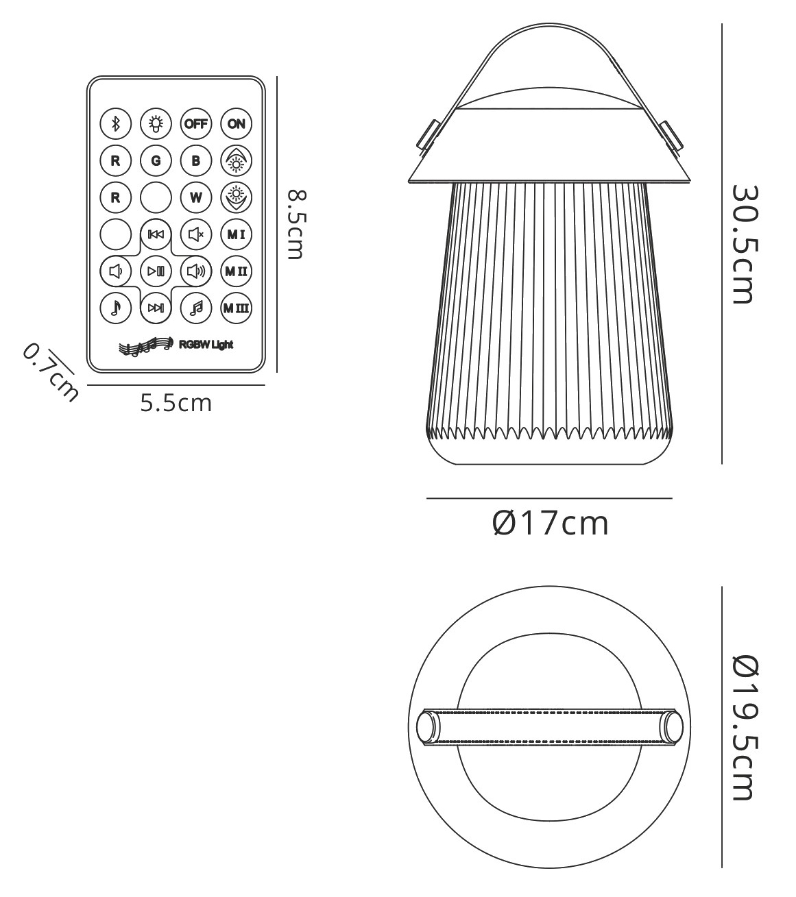 Funghi Exterior Lights Mantra Battery & Portable Lamps